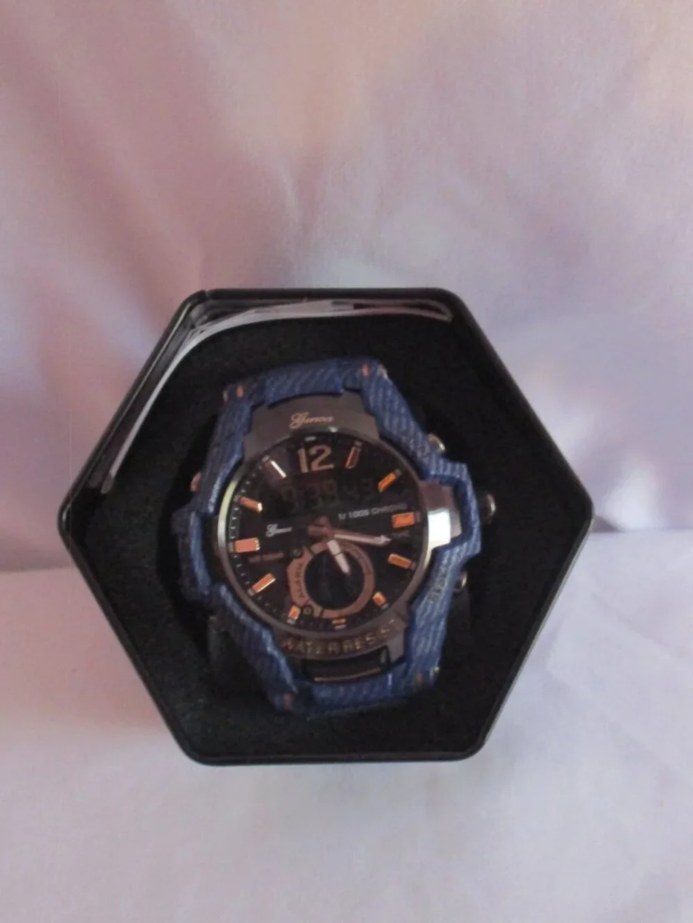 Genoa Japanese Movement Blue Multi-Function Watch with Silicon Strap (6.50-8.50)